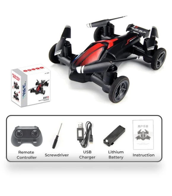 2-in-1 Radio-Controlled Drone Land-Air — Remote Control Aircraft, JJRC