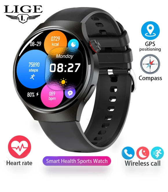 Smart Watch HD with Full Touch Screen — Wearable Accessories, LIGE