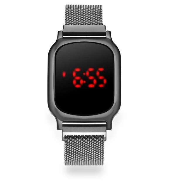 Square LED Touch Men's Watch with Magnetic Woven Strap — Men's Timepieces, Dream shoe edge