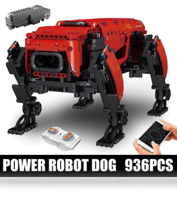 Technical Robot Toy Remote Controlled Motorized Boston Dynamics Model Big Dog AlphaDog Building Bricks — Construction Kits, MOULD KING