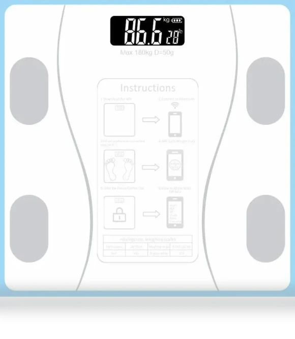 Smart Bluetooth Body Fat Scale — Body Composition Analysis, Home Furnishing Department Mall