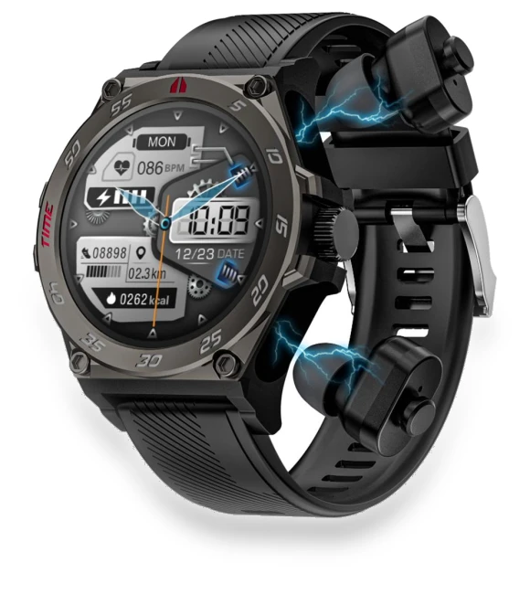 2-in-1 Smart Watch with TWS Bluetooth Earbuds — Smartwatches, Tiktkkkk