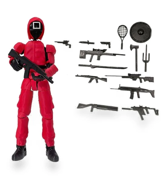 3D Printed Robot Figure with Accessories — Collectible Statues, Sports Accessory
