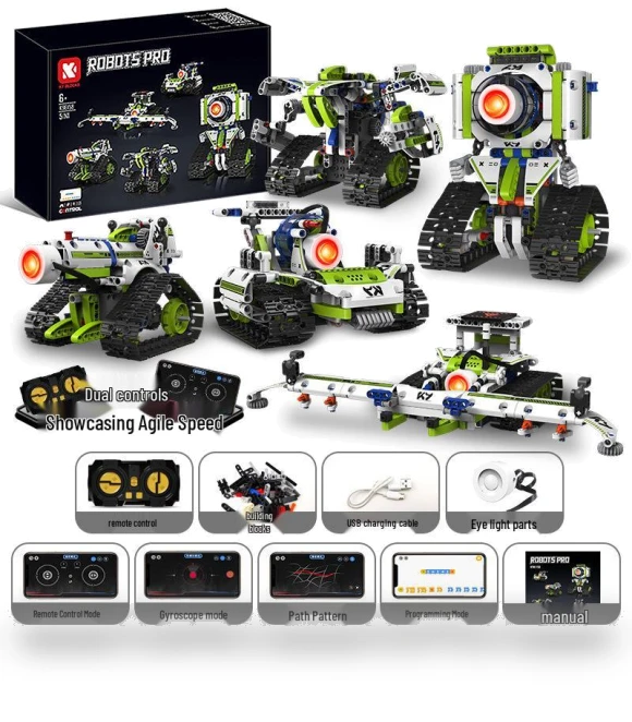 5-in-1 Programmable LED Camera Robot Building Blocks Toy — Construction Kits, Super Go
