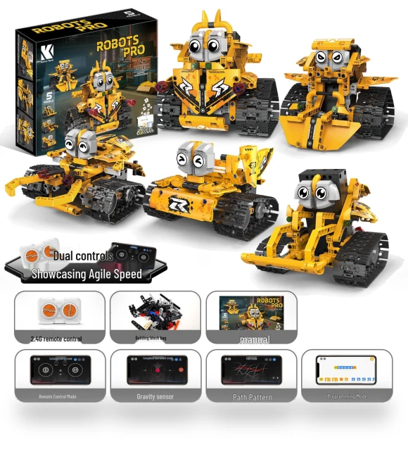Programming Robotic Boy Toy with Mechanical Dog — Construction Kits, Super Go