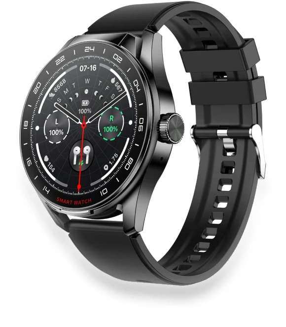 Silicone Strap Smart Watch with Bluetooth Headphones — Wearable Accessories, Tiktkkkk