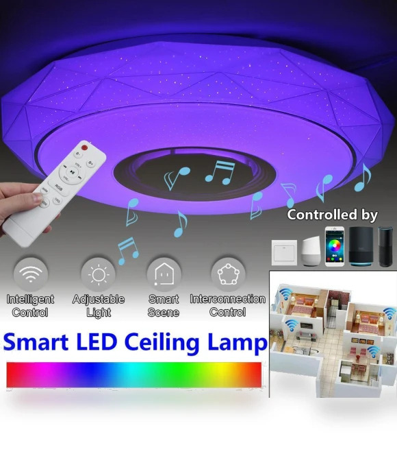 Smart RGB LED Ceiling Light — Overhead Lighting, Decor Dream