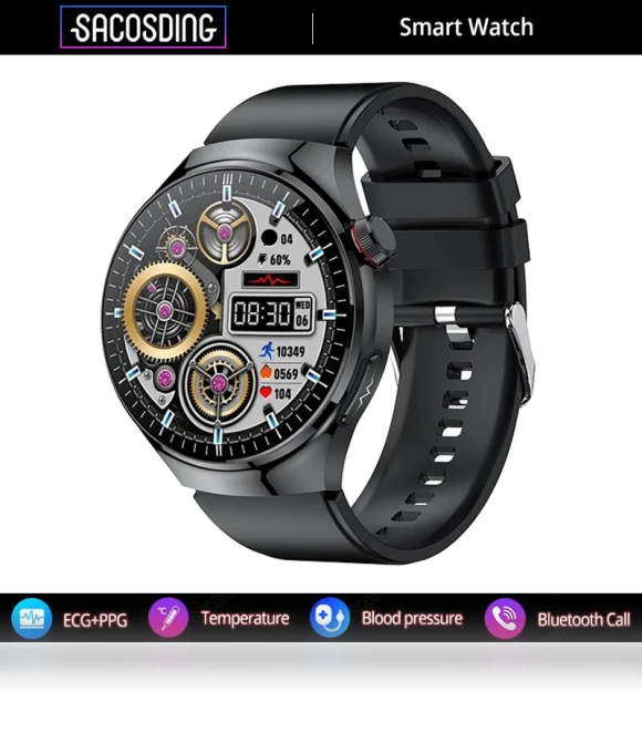 Smart Watch with ECG and PPG Monitoring — Wearable Accessories, SACOSDING