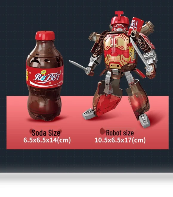 Transformable Robot Toy from Soda Bottle — Construction Kits, Super Go