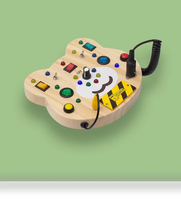 Wooden LED Light Sensory Switch Board — Infant & Early Childhood Playthings, Super Go