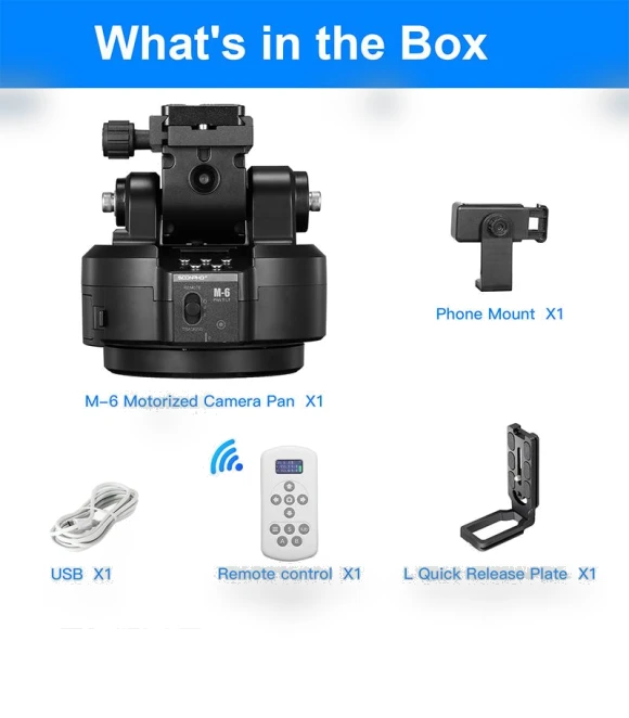 AI Smart Face Motorized Rotating Panoramic 2-Axis Gimbal Head — Tripod Heads, SOONPHO