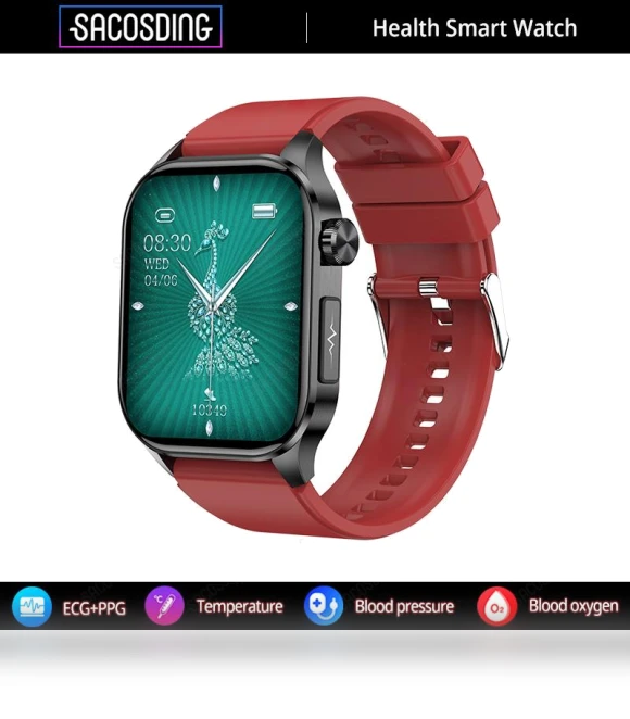 AMOLED Smart Watch with Health Monitor — Smartwatches, SACOSDING