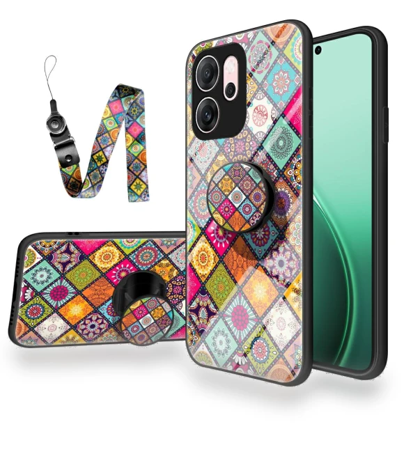 Ethnic Pattern Phone Cover with Kickstand and Strap — Phone Accessories, Smartwatch 2025
