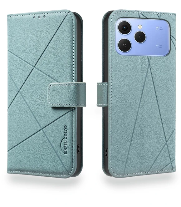 Geometry Imprinted Leather Phone Cover — Flip Cases, Smartwatch 2025