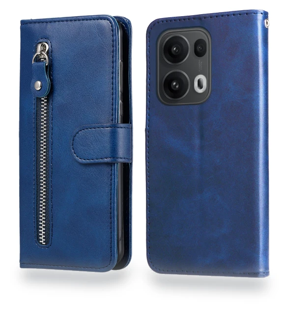 Leather PU Wallet Case with Zipper Pocket and Stand — Flip Cases, Smartwatch 2025