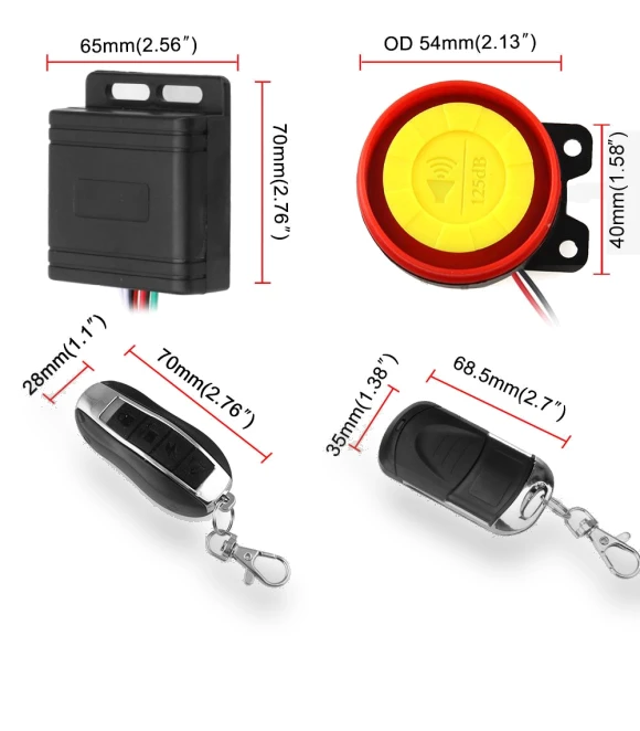Remote Control Key Security Alarm System Anti-theft Motorcycle Bike Smart Alarm — Accessories, Auto Home Solutions