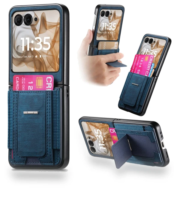 Retro Leather Back Cover with Card Holder — Flip Cases, Smartwatch 2025