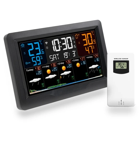 Smart Weather Station with Clock — Home Climate Control, TOMTOP JMS