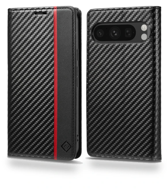 Wallet Case Carbon Fiber Texture Leather Phone Cover — Basic Cases, Smartwatch 2025