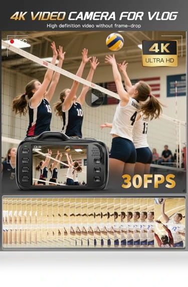 4K Digital Camera with Beauty Mode — Compact Digital Cameras, NBDDIGITAL