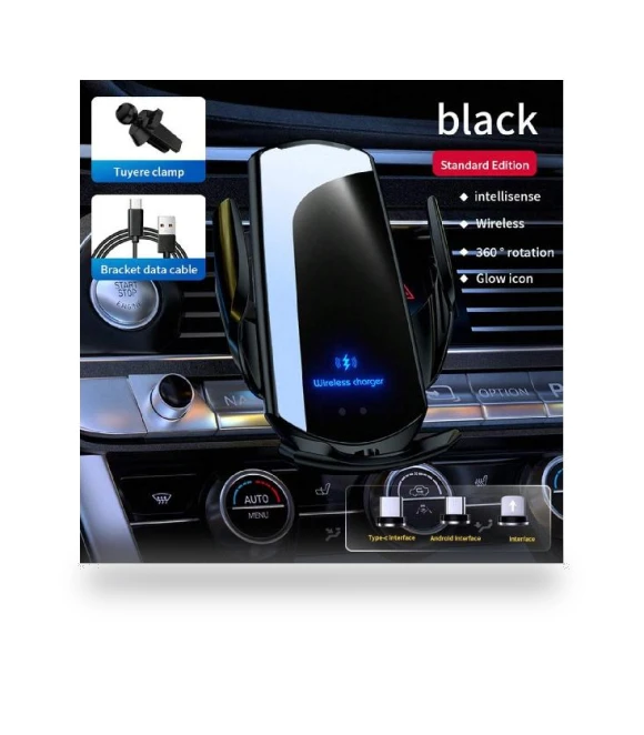 Automatic Clamp Smart Sensor 15W Wireless Car Charger — Chargers, HMC