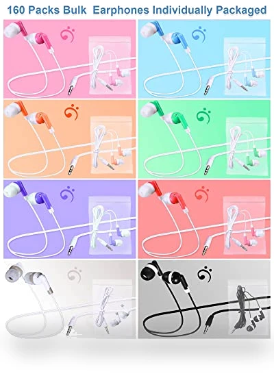 Bulk Earbuds with Wire — In-Ear Headphones, Konohan