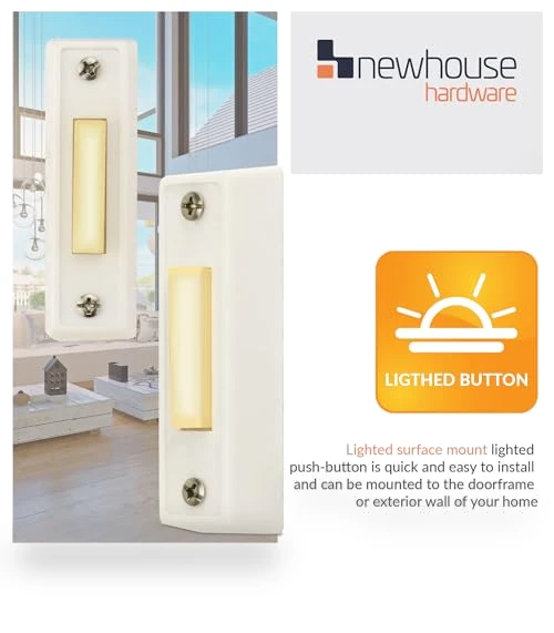 Hardwired Chime Kit with Transformer and Surface-Mount Button — Kits, Newhouse Hardware