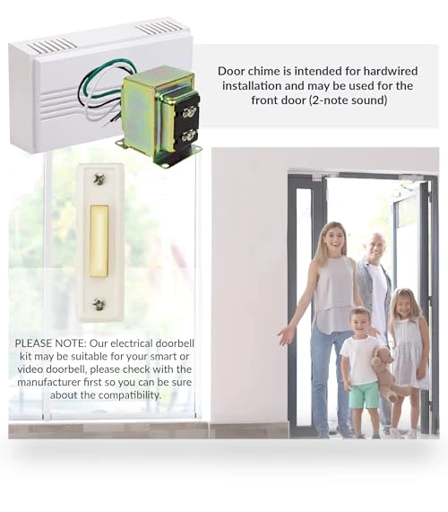 Hardwired Chime Kit with Transformer and Surface-Mount Button — Kits, Newhouse Hardware