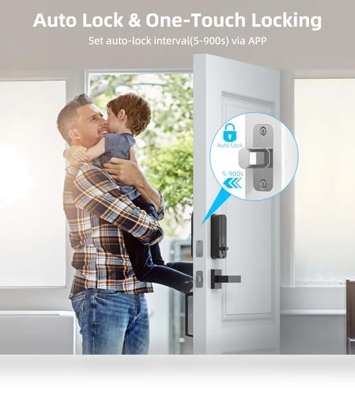 Keyless Entry Door Locks Handle Set — Smart Home Security, Miuedo