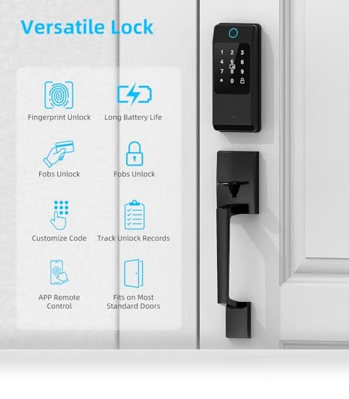 Keyless Entry Door Locks Handle Set — Smart Home Security, Miuedo
