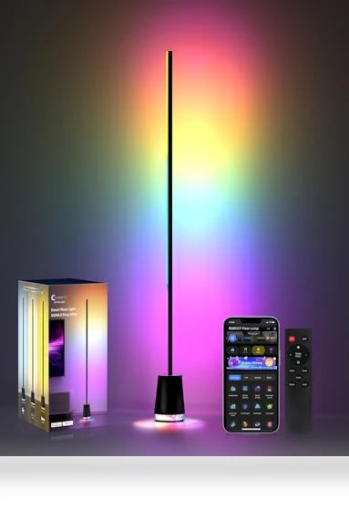 RGB Corner Floor Lamp — Standing Lights, Lanmonlily