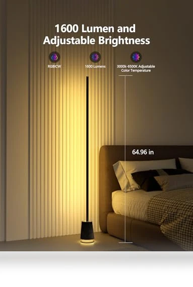 RGB Corner Floor Lamp — Standing Lights, Lanmonlily