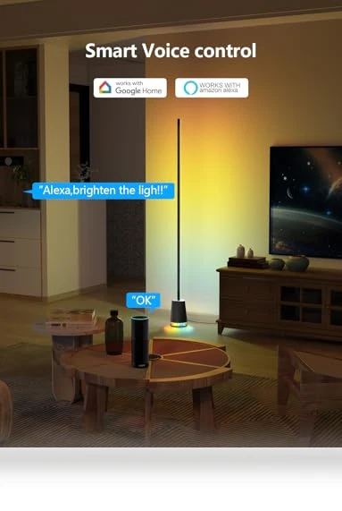 RGB Corner Floor Lamp — Standing Lights, Lanmonlily