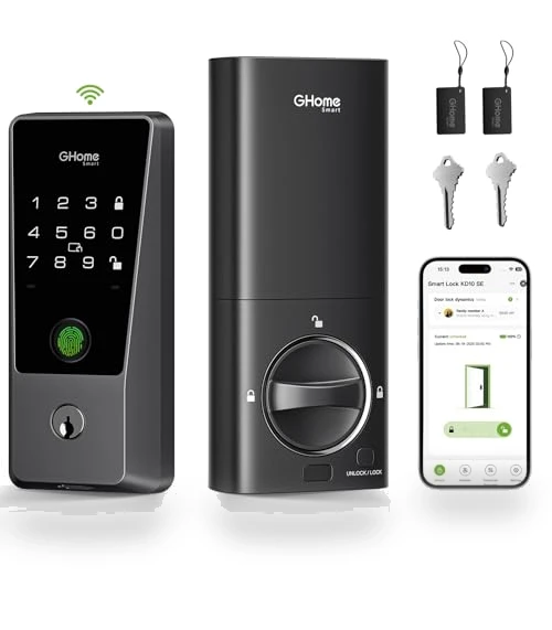 Smart Fingerprint Door Lock with WiFi — Smart Home Security, GHome Smart