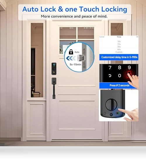 Smart Keyless Entry Door Lock with Handle — Deadbolts, YOSIMIKA