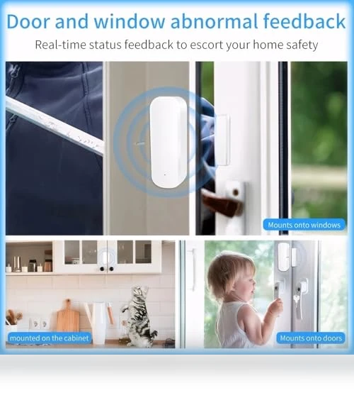 Smart WiFi Door/Window Sensor — Smart Home Security, Sanofuturion