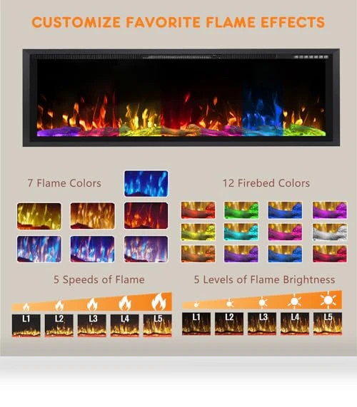Wide-Screen Electric Fireplace Inserts — Electric Heating Solutions, Tornivk