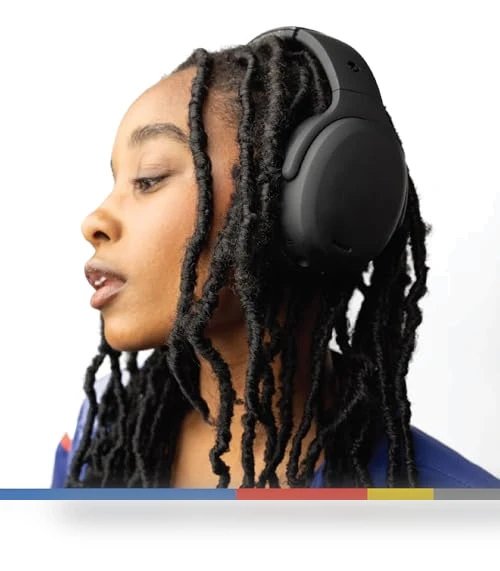 Wireless Over-Ear Bluetooth Headphones with Multi-Sensory Bass and Charging Cable — Over-Ear Headphones, Skullcandy