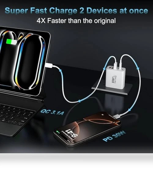 65W 6-Port USB C Wall Charger — Chargers, Shenzhen Xihuida Electronics Co., Ltd.