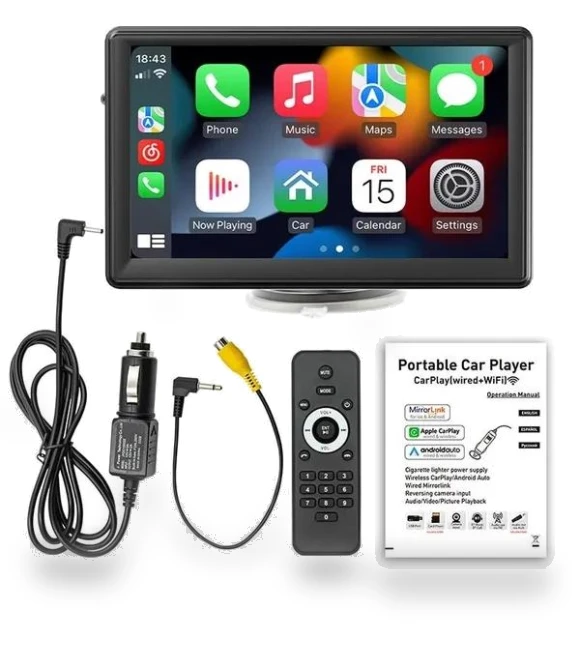 7-inch Touchscreen Wireless Carplay MP5 Player — Stereo Receivers, XuYiEC