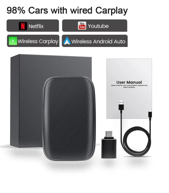 Mini Ai BOX CarPlay Android Auto Adapter — Car Accessories & Gadgets, JOHO