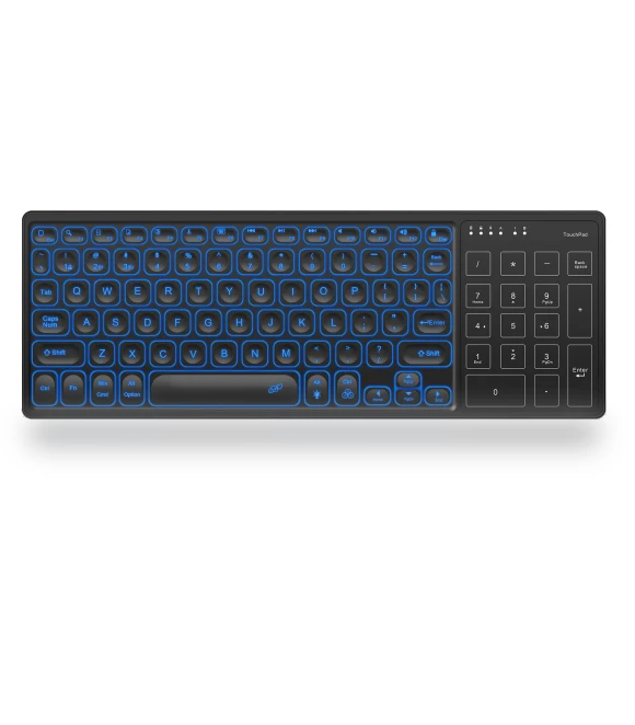 Rechargeable Wireless Keyboard with Backlight and Touchpad — Keyboard Cases, SeenDa