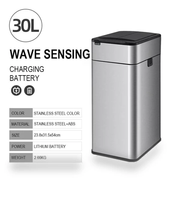 Smart Stainless Steel Trash Can Sensor — Kitchen Cans, Homedepot