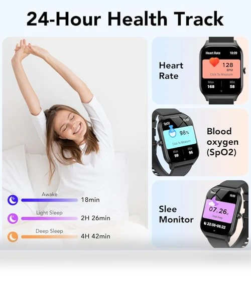 Smart Watch with Bluetooth Calls and Fitness Tracking — Smartwatches, CASCHO