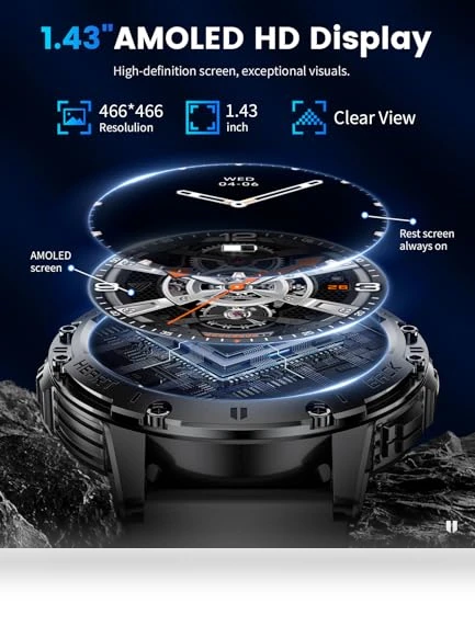 Smart Watch with Flashlight — Wearable Accessories, LIGE