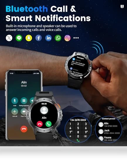 Smart Watch with Flashlight — Wearable Accessories, LIGE