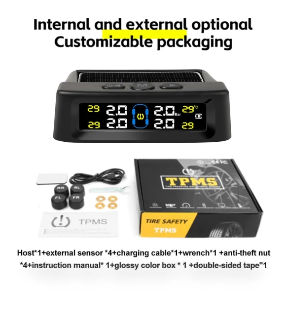 Solar System TPMS Car Tire Pressure Monitoring Device — TPMS Sensor Replacements, LIAESMART