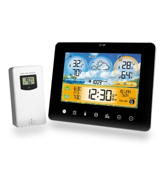 Weather Station with Remote Sensors and Touch Color Screen — Barometers, TOMTOP JMS