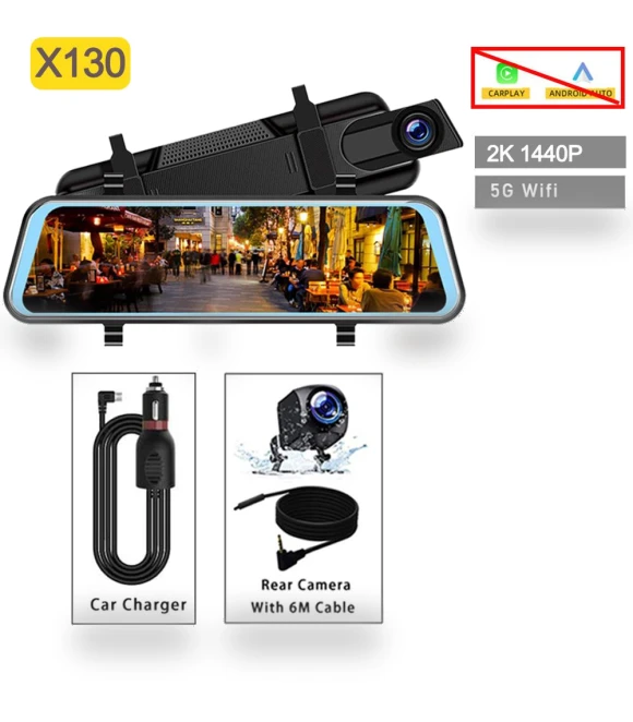 10-inch Touchscreen Car Mirror Dash Cam — Dashboard Cameras, Auto Accessories Home