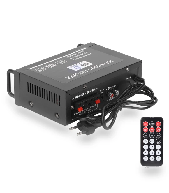2-Channel Power Amplifier Mini Bluetooth USB FM Smart Digital — Portable Audio, Fishine